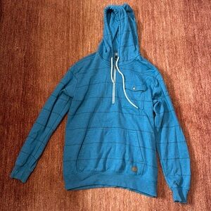 Quarter-zip hoodie in light blue